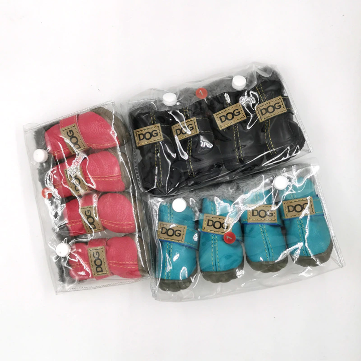 Waterproof Fleece-Lined Dog Snow Boots - American Bark Bliss