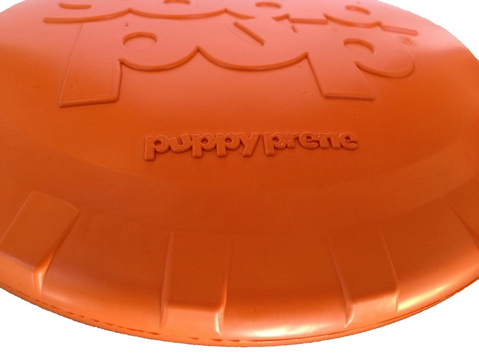 Bottle Top Flyer Durable Rubber Retrieving Frisbee - Orange - American Bark Bliss