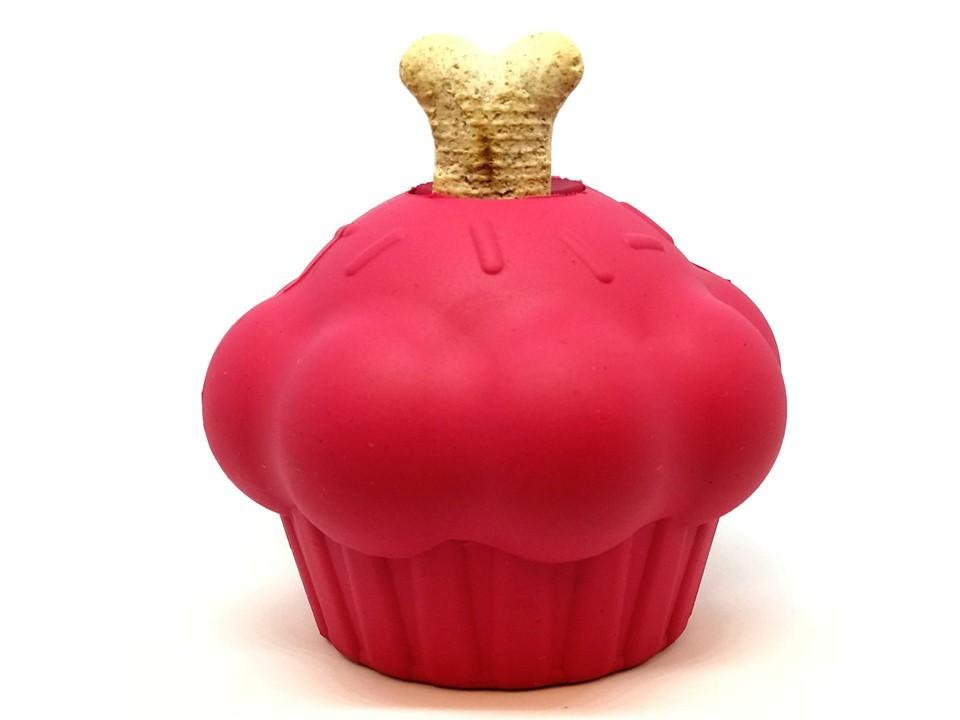 Cupcake eDispenser Durable Rubber Chew Toy & Treat Dispenser - American Bark Bliss