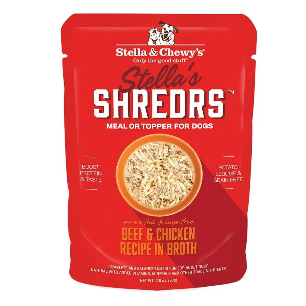 Stella & Chewy’s Shredrs Beef & Chicken Dog Food (2.8oz) - American Bark Bliss