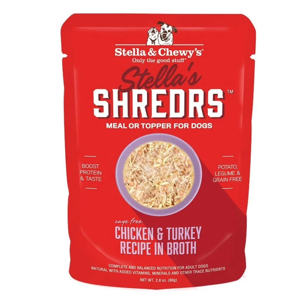 Stella & Chewy's Shredrs Chicken & Turkey Dog Food (2.8oz) - American Bark Bliss