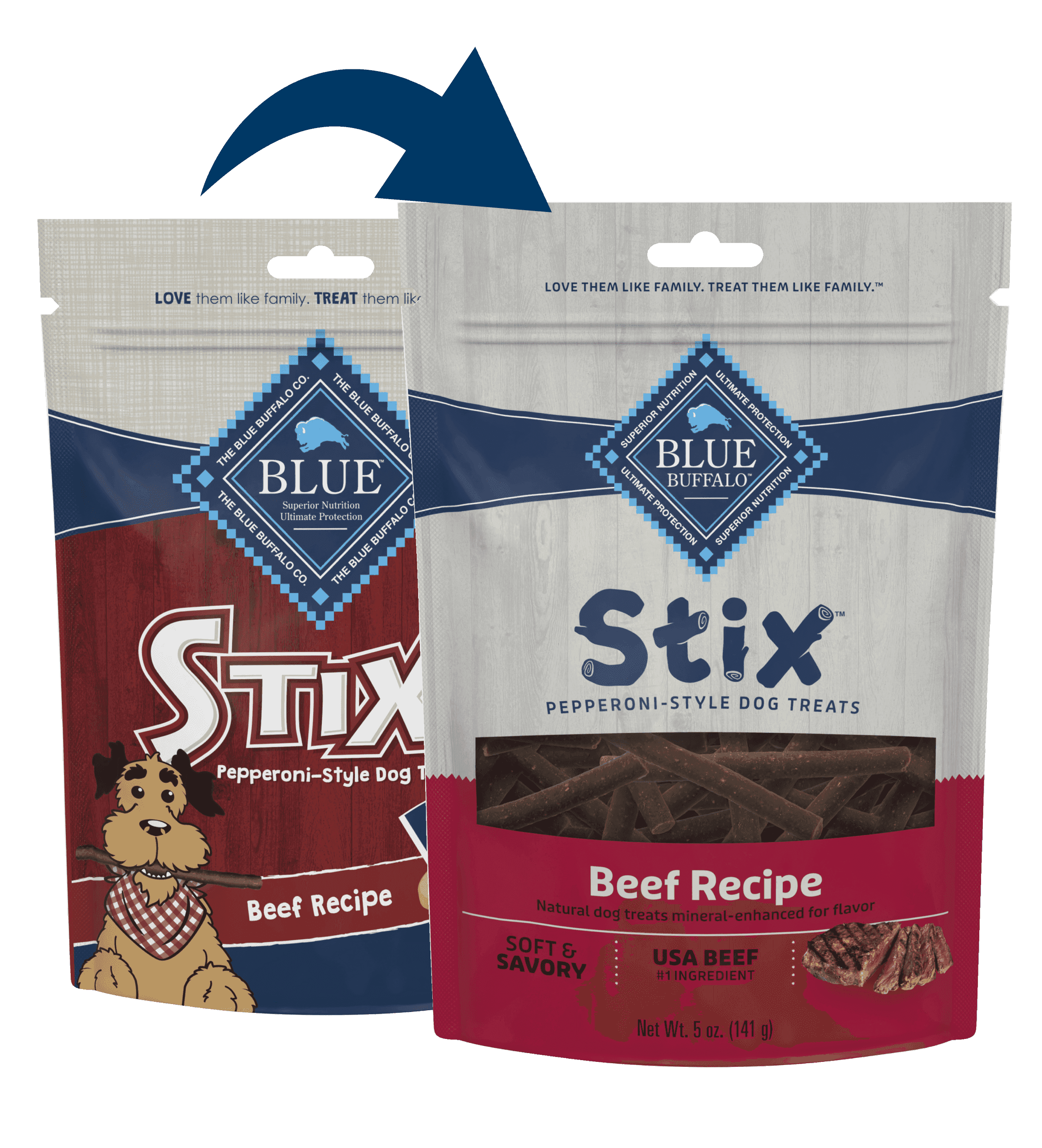 Blue Buffalo Blue Stix Soft-Moist Treats Beef Recipe (13oz) - American Bark Bliss