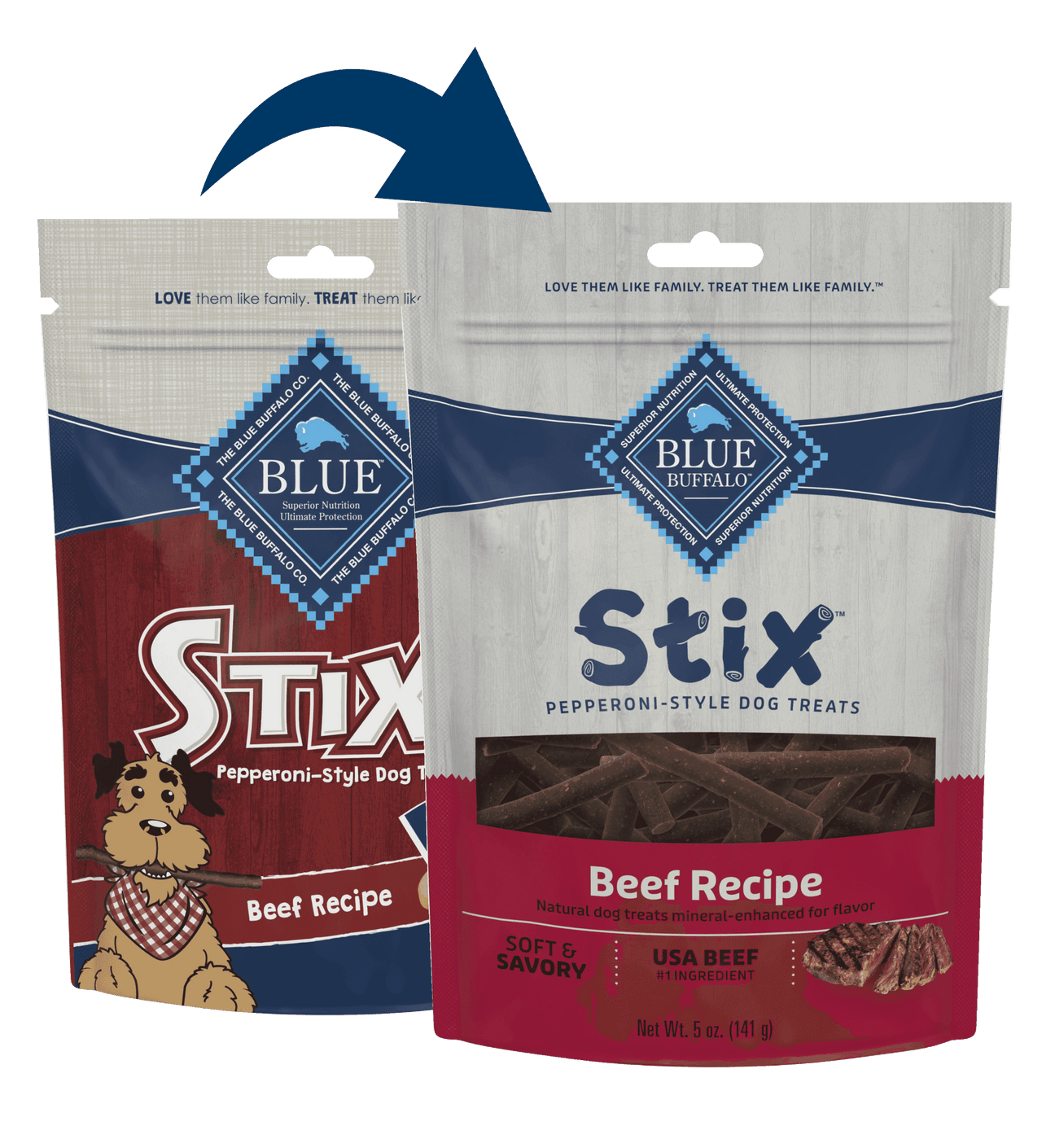 Blue Buffalo Blue Stix Soft-Moist Treats Beef Recipe (5oz) - American Bark Bliss