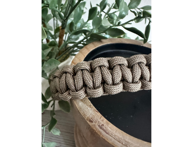 Cobra Braid in Tan - Handmade Dog Collar - American Bark Bliss