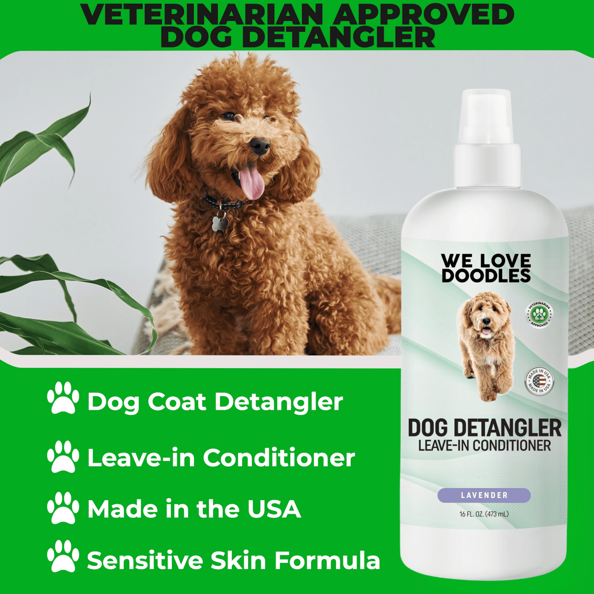 Slicker Brush & Lavender Detangler Spray Bundle