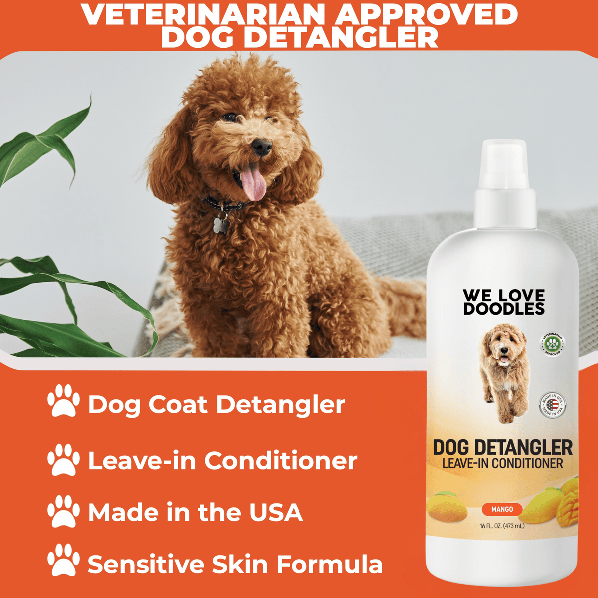 Dog Detangler Spray (Mango Scent)