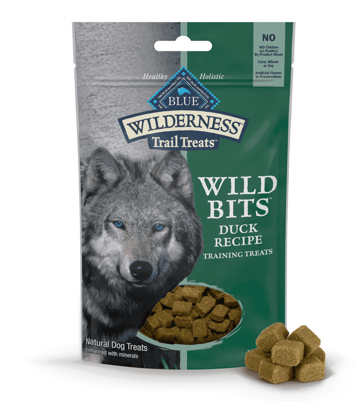 Blue Buffalo Blue Wildnerness Trail Treats High-Protein Soft-Moist Dog Treats Wild Bits™ Duck Recipe (4oz) - American Bark Bliss