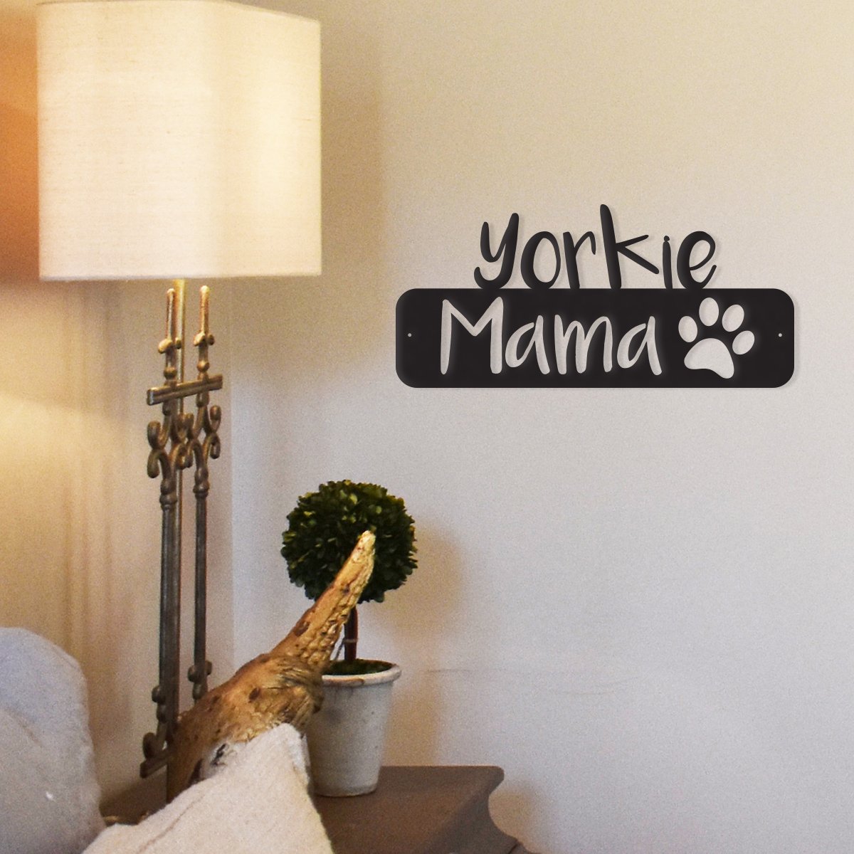 Yorkie Mama Metal Wall Art Tribute to Your Yorkie - American Bark Bliss