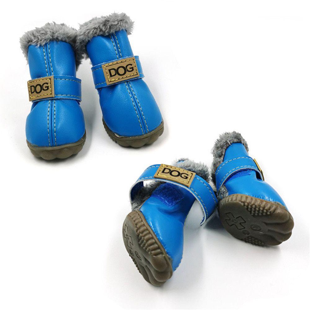 Waterproof Fleece-Lined Dog Snow Boots - American Bark Bliss