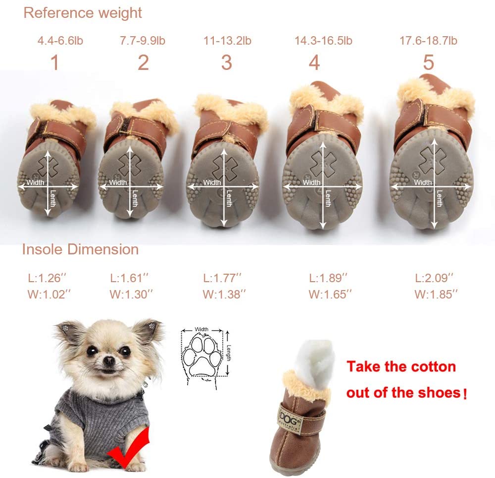 Waterproof Fleece-Lined Dog Snow Boots - American Bark Bliss