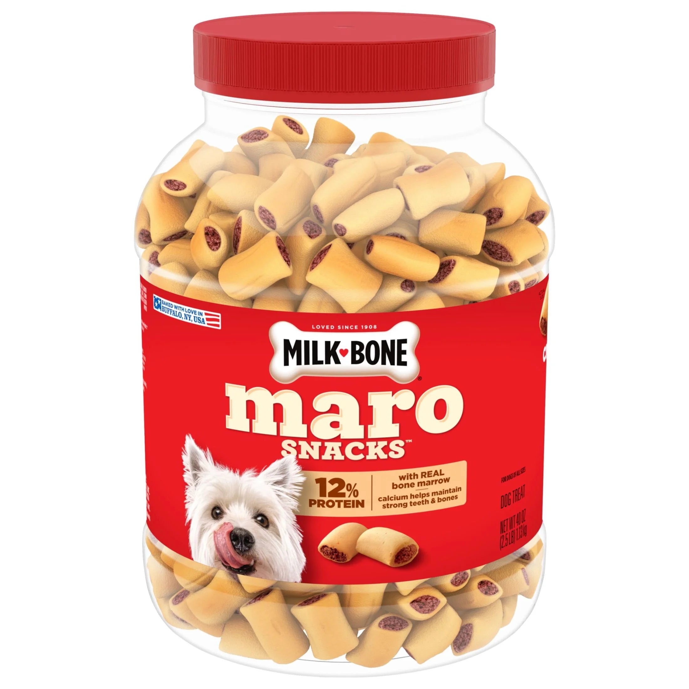 Milk Bone Marosnacks Small Dog Treats with Bone Marrow, 40 Ozs - American Bark Bliss