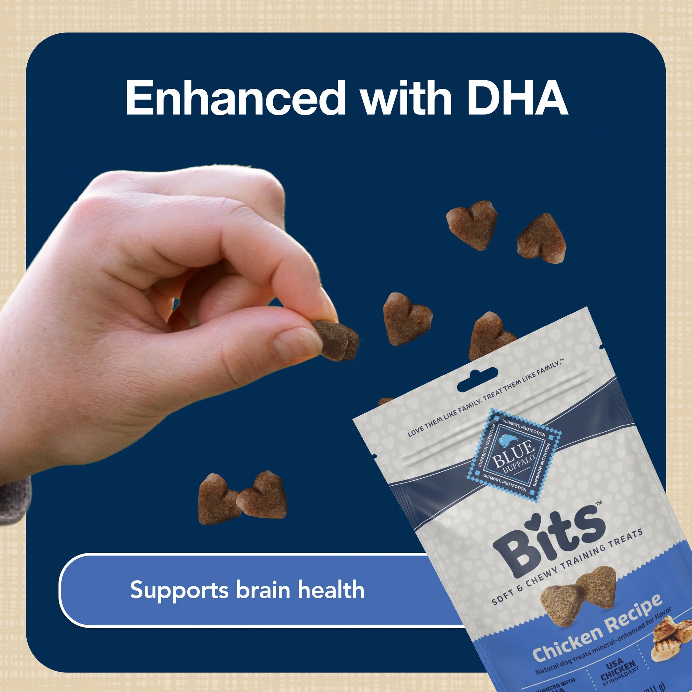 Bits Soft Dog Treats for Training, Enhanced with DHA, 11-Oz. Bag - American Bark Bliss
