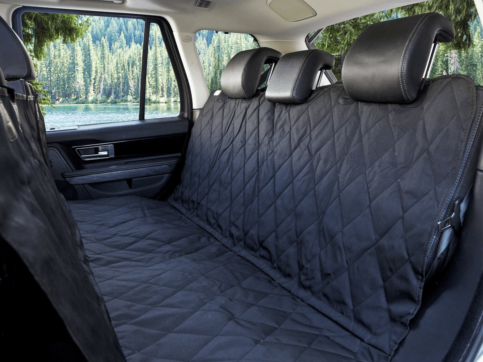 PupProtector™ Back Seat Dog Car Seat Cover - American Bark Bliss