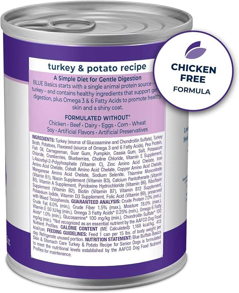 Blue Buffalo Basics Adult Grain-Free Turkey & Potato, Limited Ingredient Diet Wet Dog Food (12.5oz) - American Bark Bliss