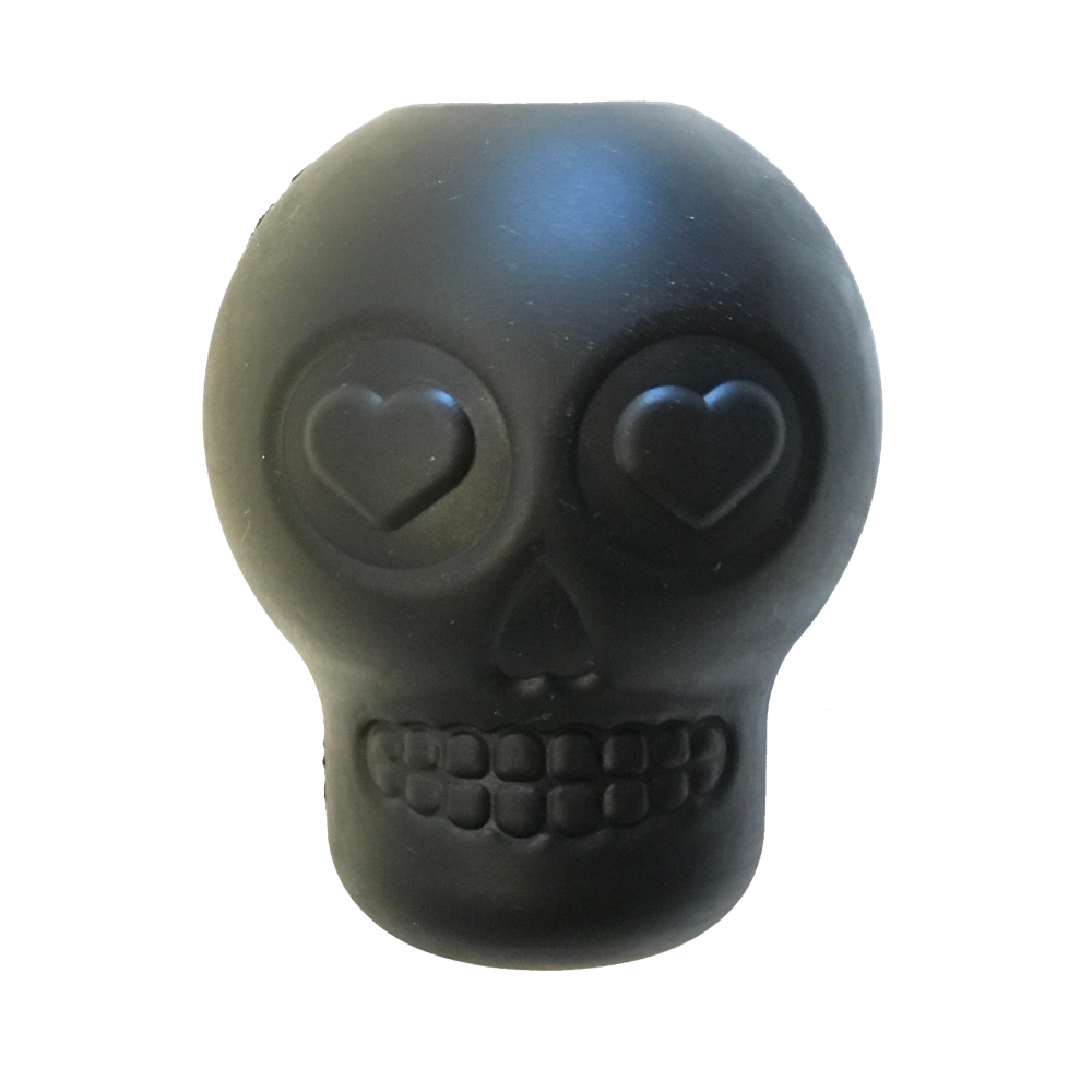 Magnum Sugar Skull eDispenser Ultra-Durable Chew Toy & Treat Dispenser - Black - American Bark Bliss