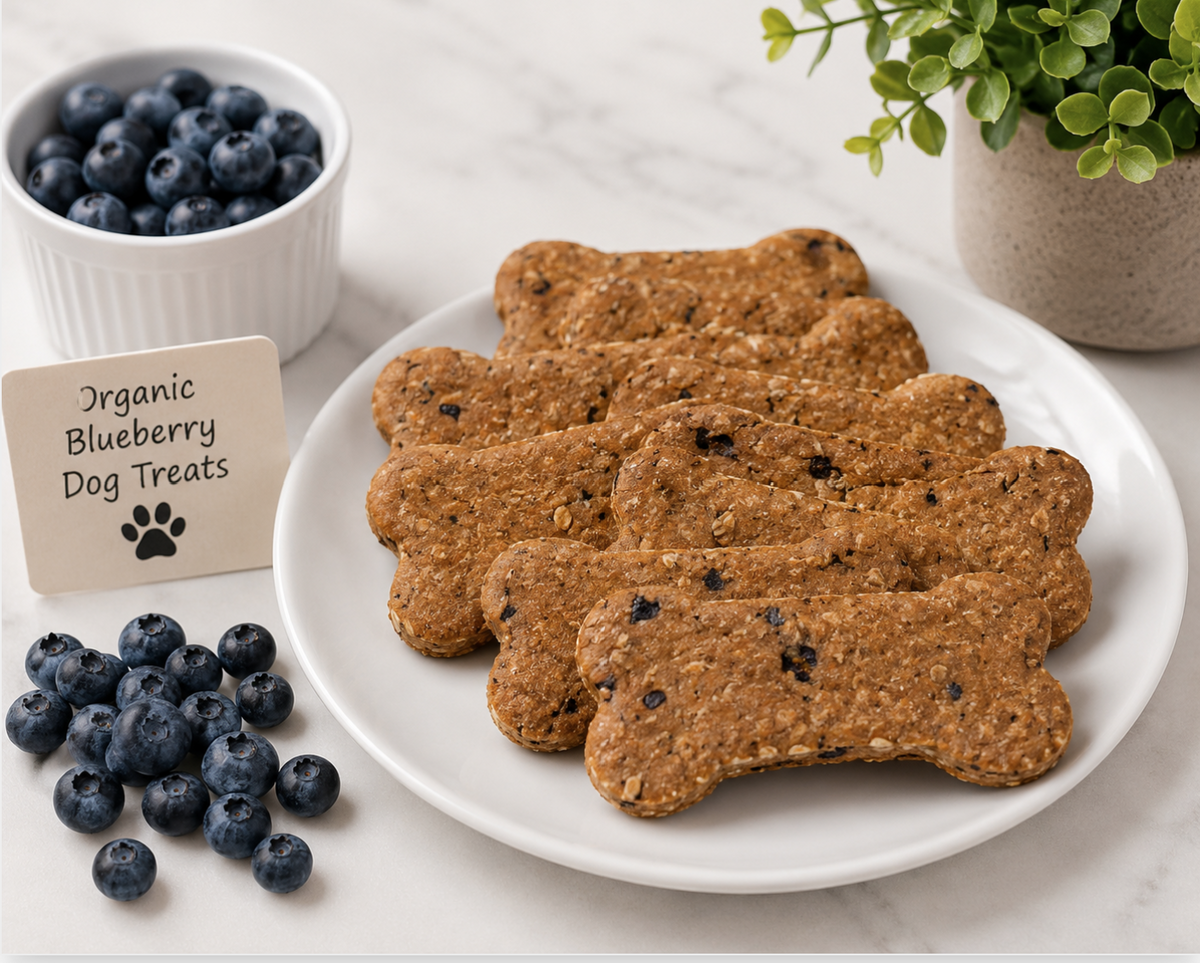 Organic Blueberry Dog Treats - Wholesome & Delicious - American Bark Bliss
