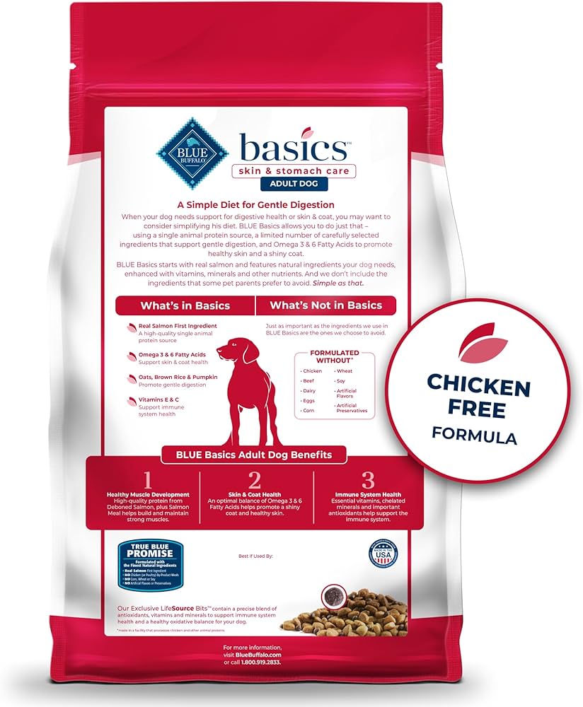 Blue Buffalo Basics Adult Grain-Free Salmon & Potato, Limited Ingredient Diet Dry Dog Food - American Bark Bliss