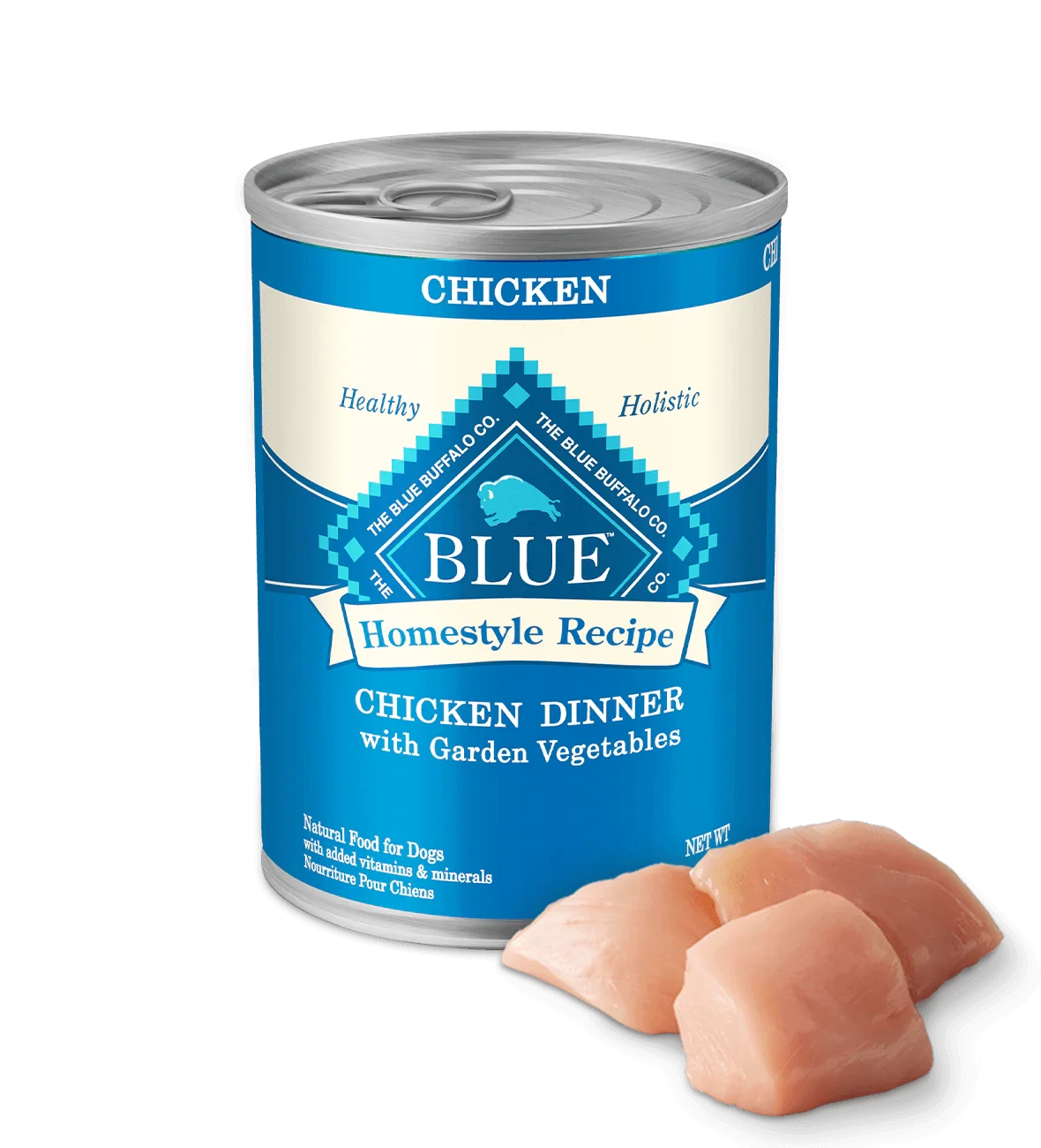 Blue Buffalo Adult Homestyle Chicken, Brown Rice & Garden Vegetables Wet Dog Cans (12.5oz) - American Bark Bliss