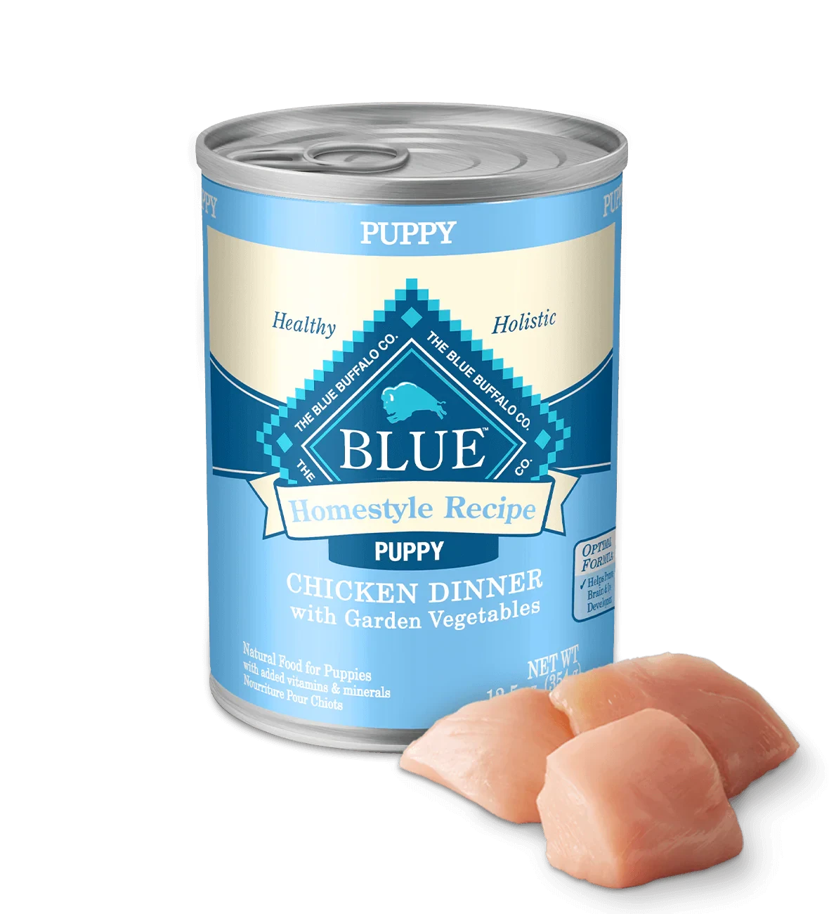 Blue Buffalo Puppy Homestyle Chicken with Garden Vegetables Wet Dog Cans (12.5oz) - American Bark Bliss