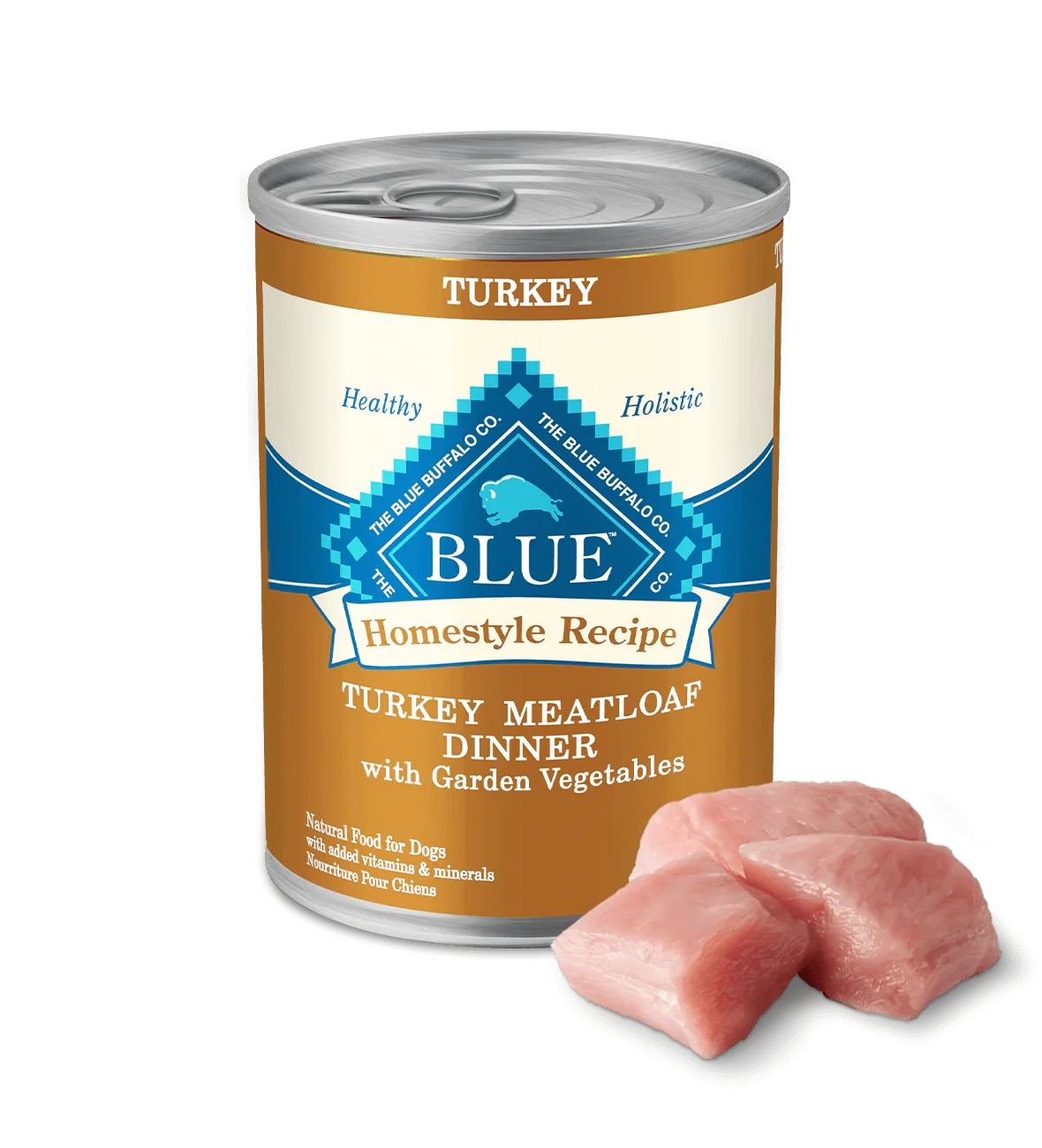 Blue Buffalo Adult Homestyle Turkey Meatloaf with Garden Vegetables Wet Dog Cans (12.5oz) - American Bark Bliss