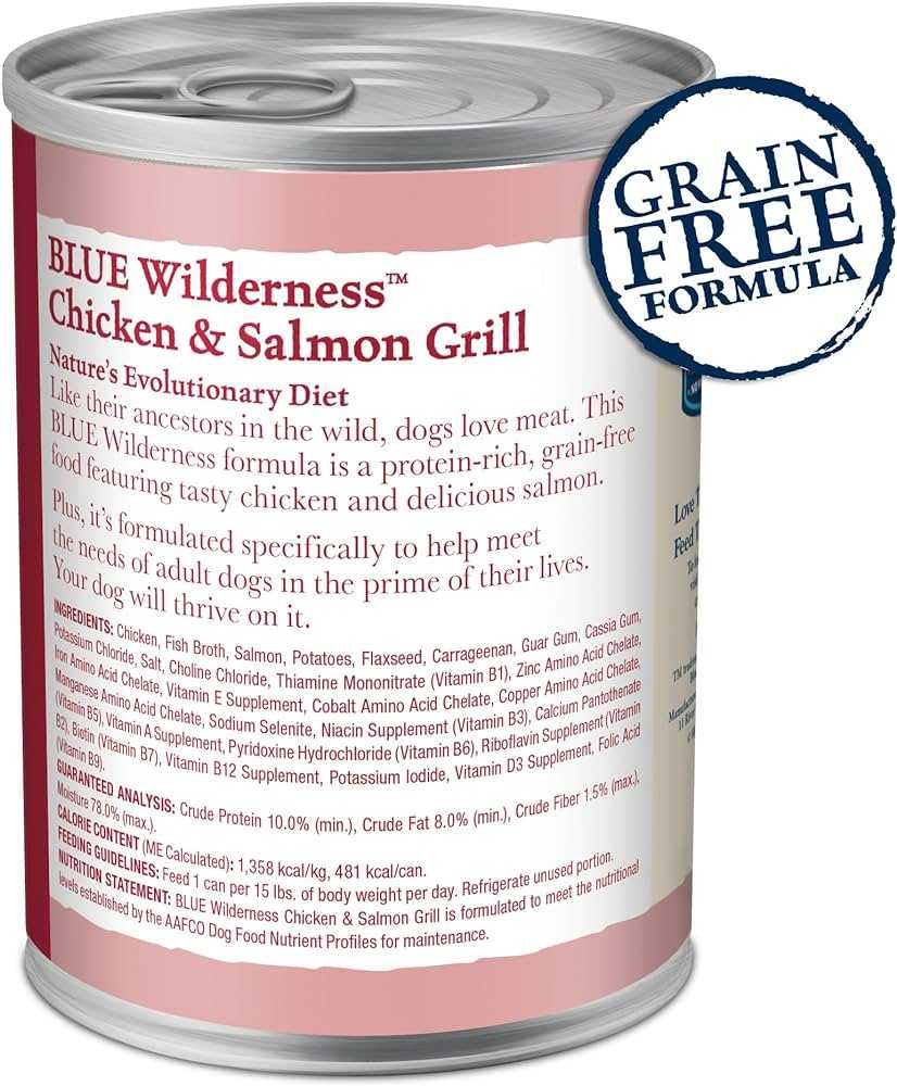 Blue Buffalo Wilderness Adult Grain-Free Salmon & Chicken Wet Dog Can (12.5oz) - American Bark Bliss