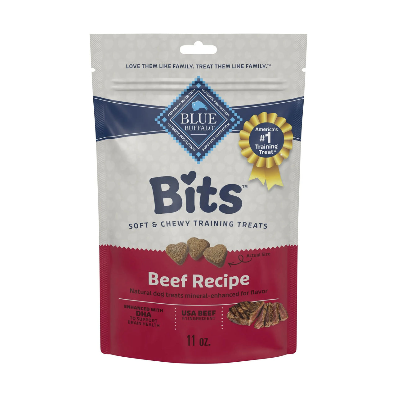 Bits Soft Dog Treats for Training, Enhanced with DHA, 11-Oz. Bag - American Bark Bliss
