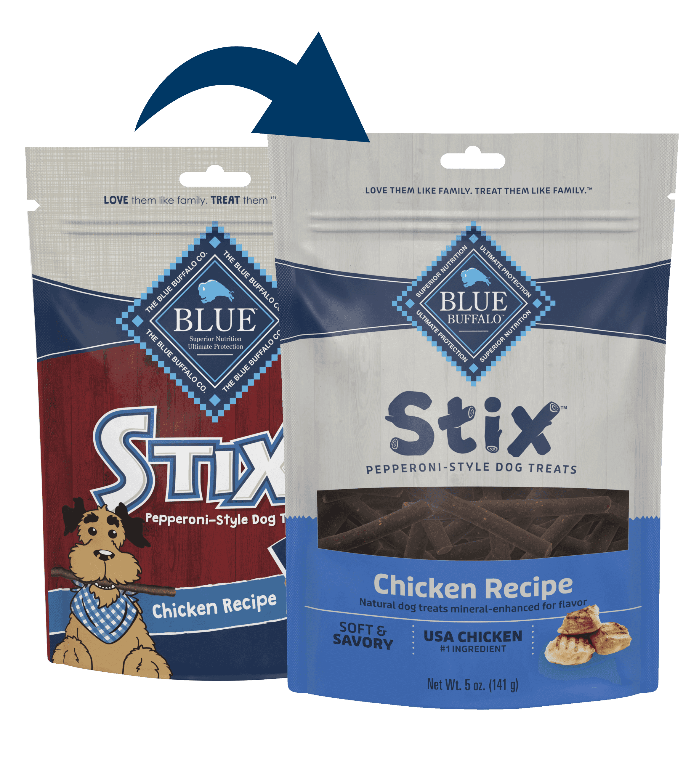 Blue Buffalo Blue Stix Soft-Moist Treats Chicken Recipe (5oz) - American Bark Bliss