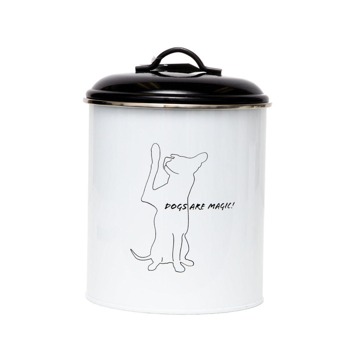 Country Living Dog Treat Canisters, Set of 3 – Black & White