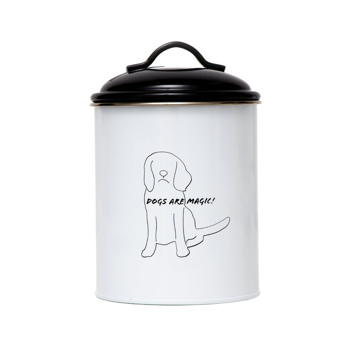 Country Living Dog Treat Canisters, Set of 3 – Black & White