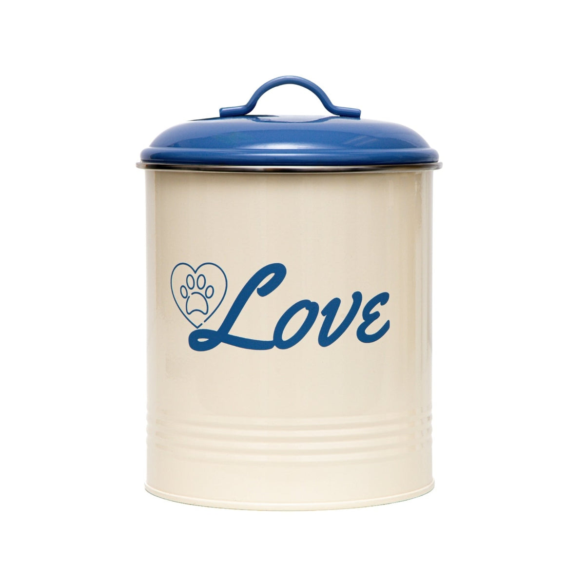 Country Living Dog Treat Canisters, Set of 3 – French Blue Lid