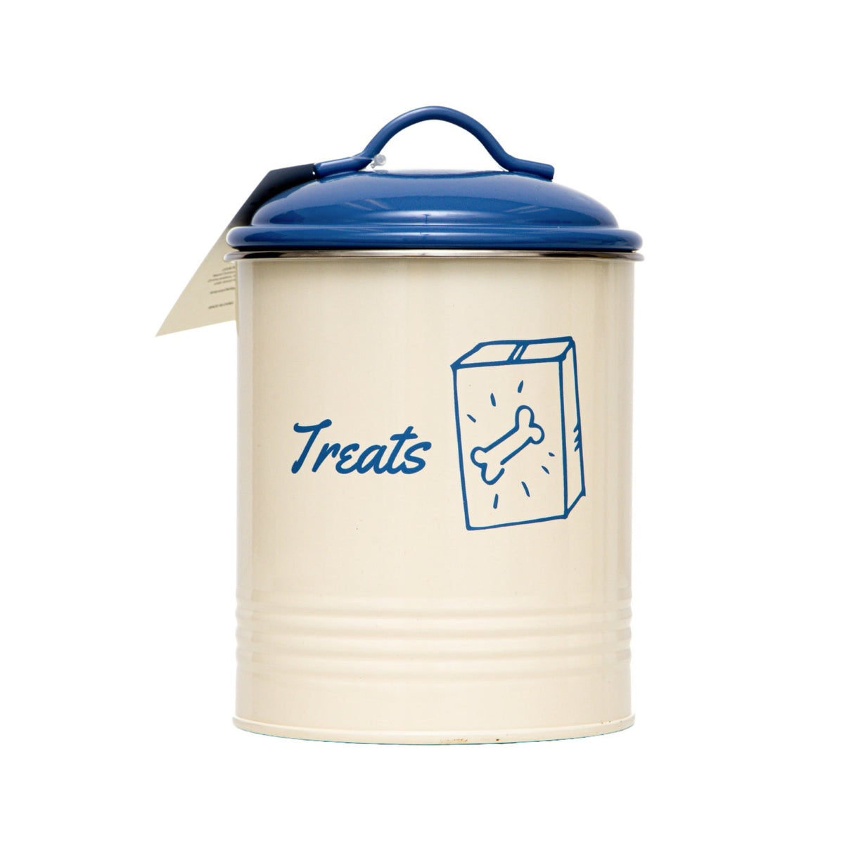 Country Living Dog Treat Canisters, Set of 3 – French Blue Lid