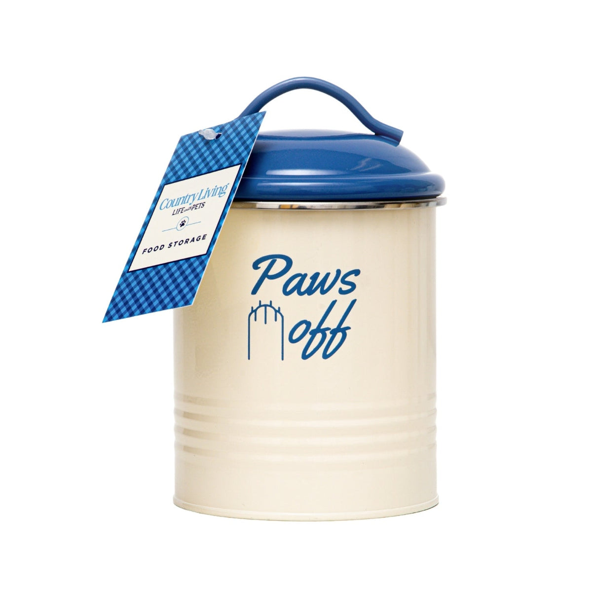 Country Living Dog Treat Canisters, Set of 3 – French Blue Lid