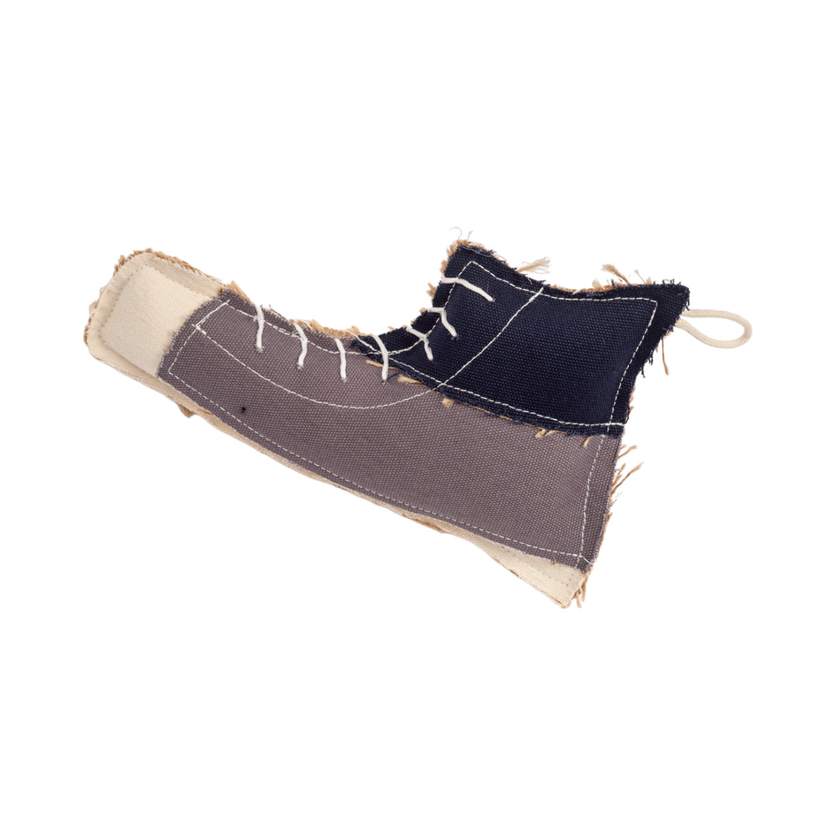 Shoe-Shaped Canvas & Jute Dog Chew Toy