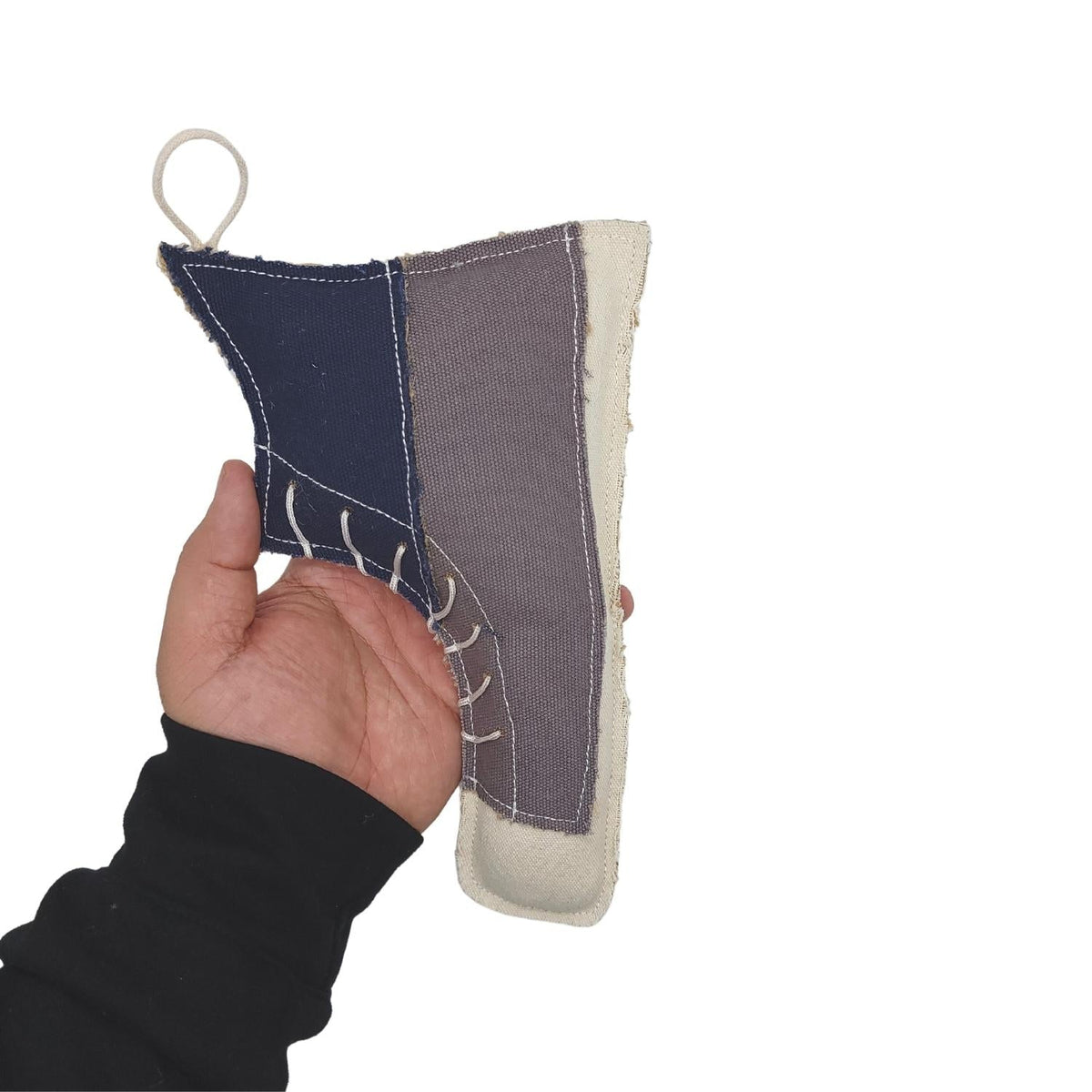 Shoe-Shaped Canvas & Jute Dog Chew Toy