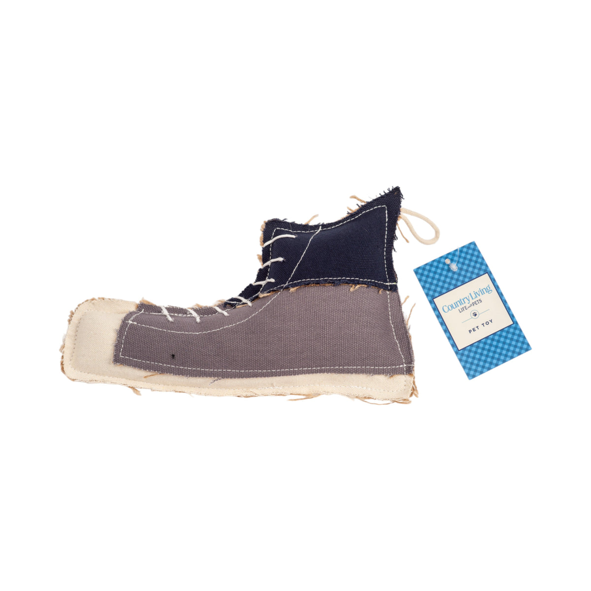 Shoe-Shaped Canvas & Jute Dog Chew Toy