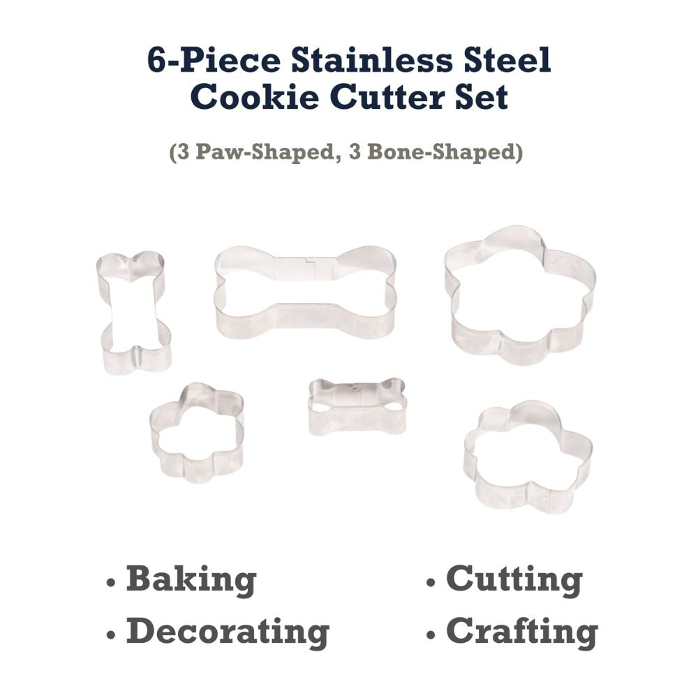 Country Living 6-Piece Stainless Steel Dog Treat Cookie Cutter Set