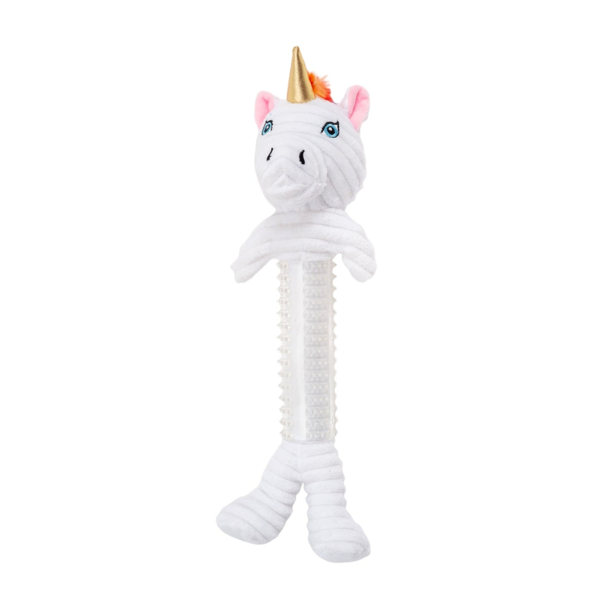 Country Living Unicorn Corduroy Plush Dog Toy with Rubber Accents