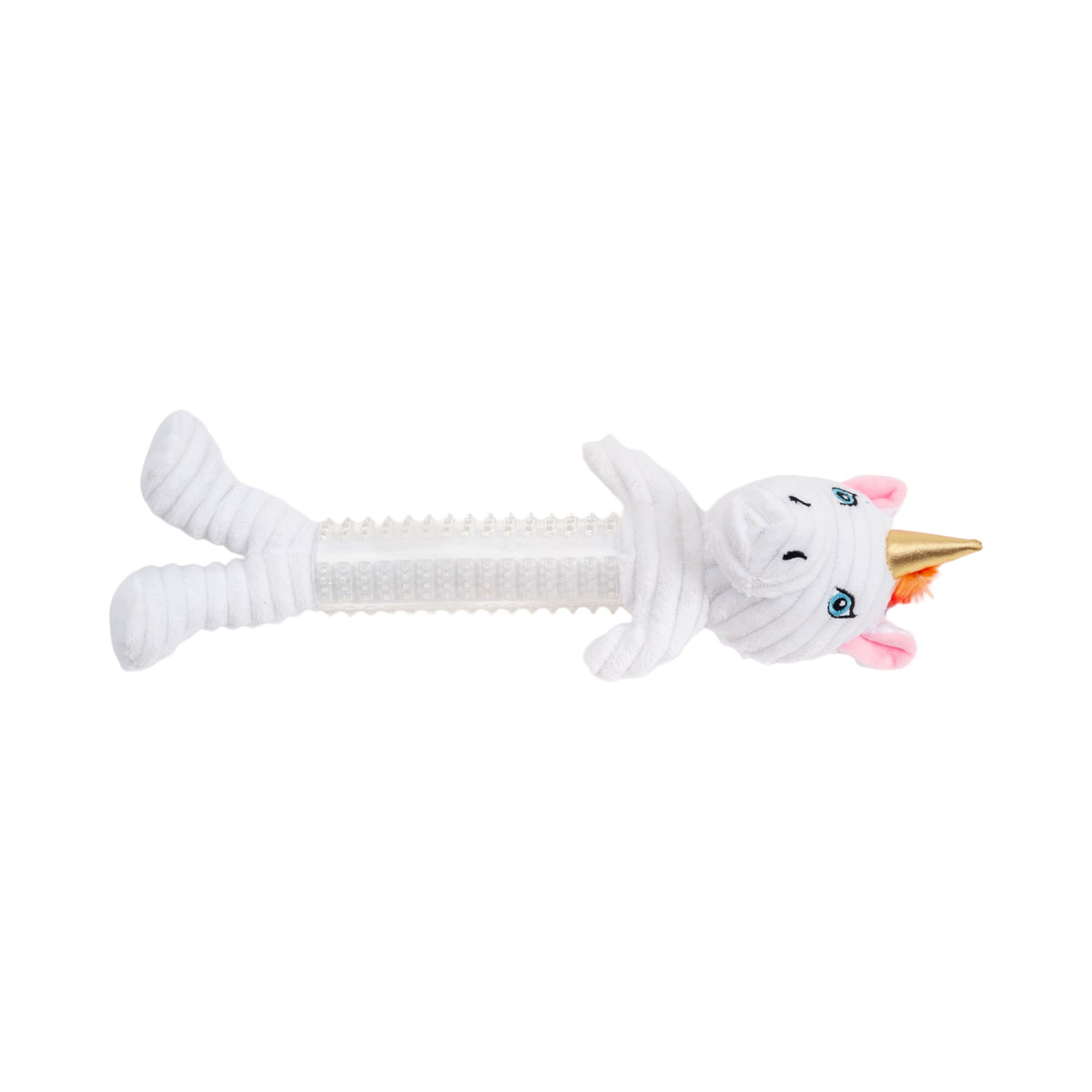 Country Living Unicorn Corduroy Plush Dog Toy with Rubber Accents