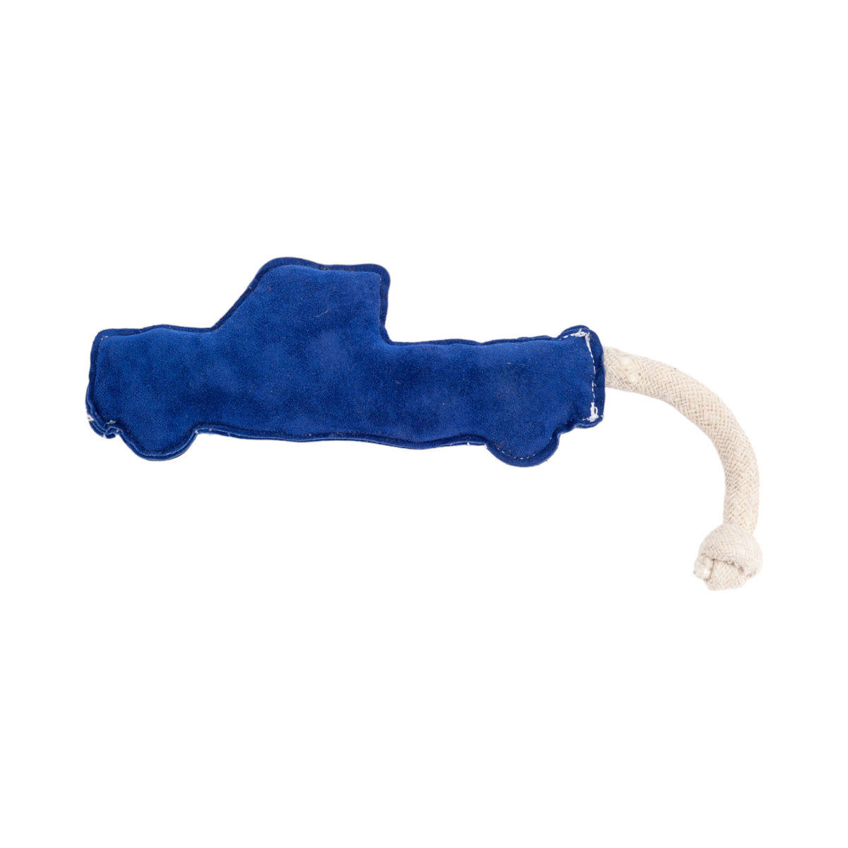 Country Living Blue Pickup Truck Dog Toy with Recycled Faux Leather & Squeaker