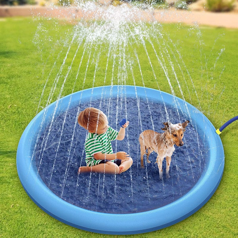 Dog Sprinkler Pad Cooling Mat for Summertime Fun - American Bark Bliss