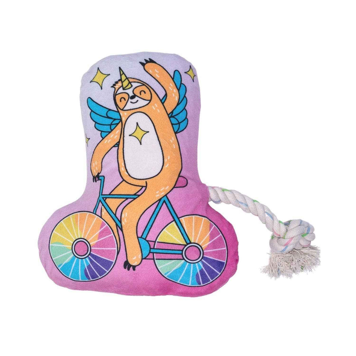 Slow Biker Plush Dog Toy – with Squeaker & Crinkle Paper for Fun Play - American Bark Bliss