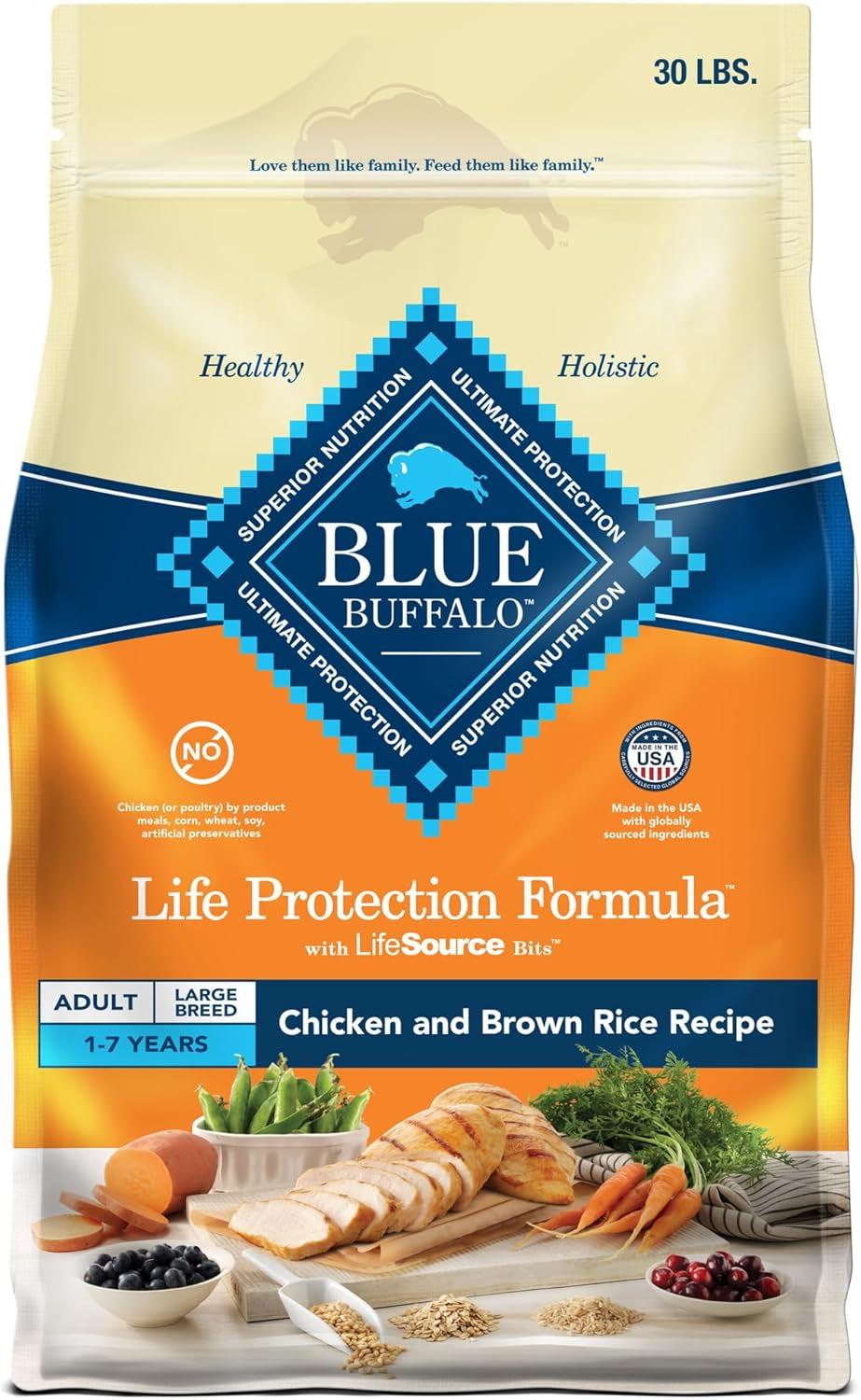 Blue Buffalo Life Protection Formula for Large Dogs. - American Bark Bliss