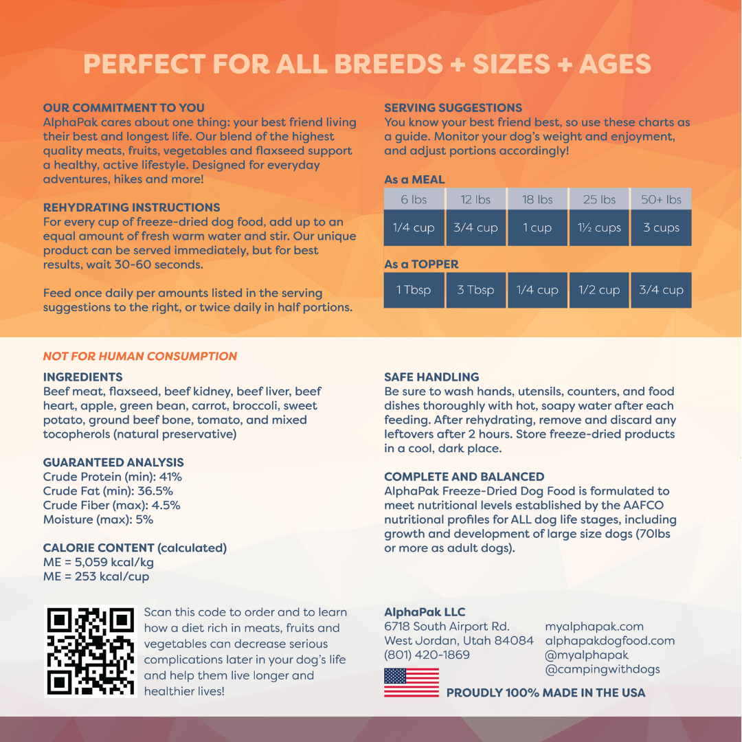 Raw Freeze Dried Dog Food Beef - All-Natural Nutrition - American Bark Bliss
