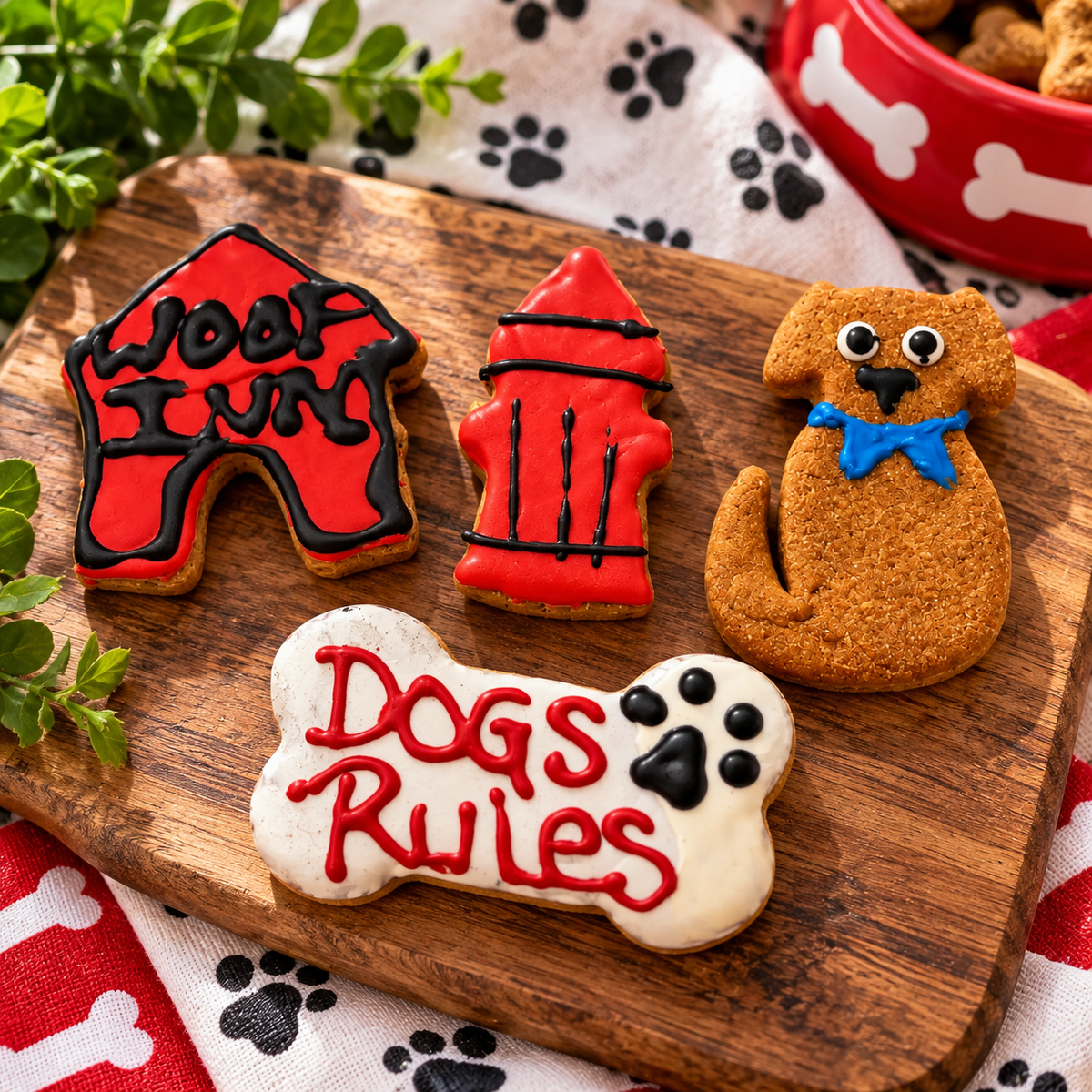 Dog Life Organic Dog Cookie Box | Handmade Decorated Dog Treats (Human-Grade, All-Natural)