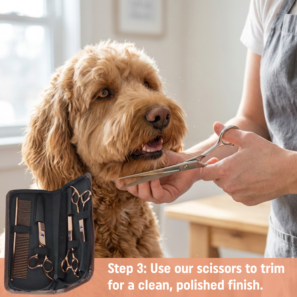 At Home Grooming Pack Hypoallergenic (Brush, Scissors, Detangler)