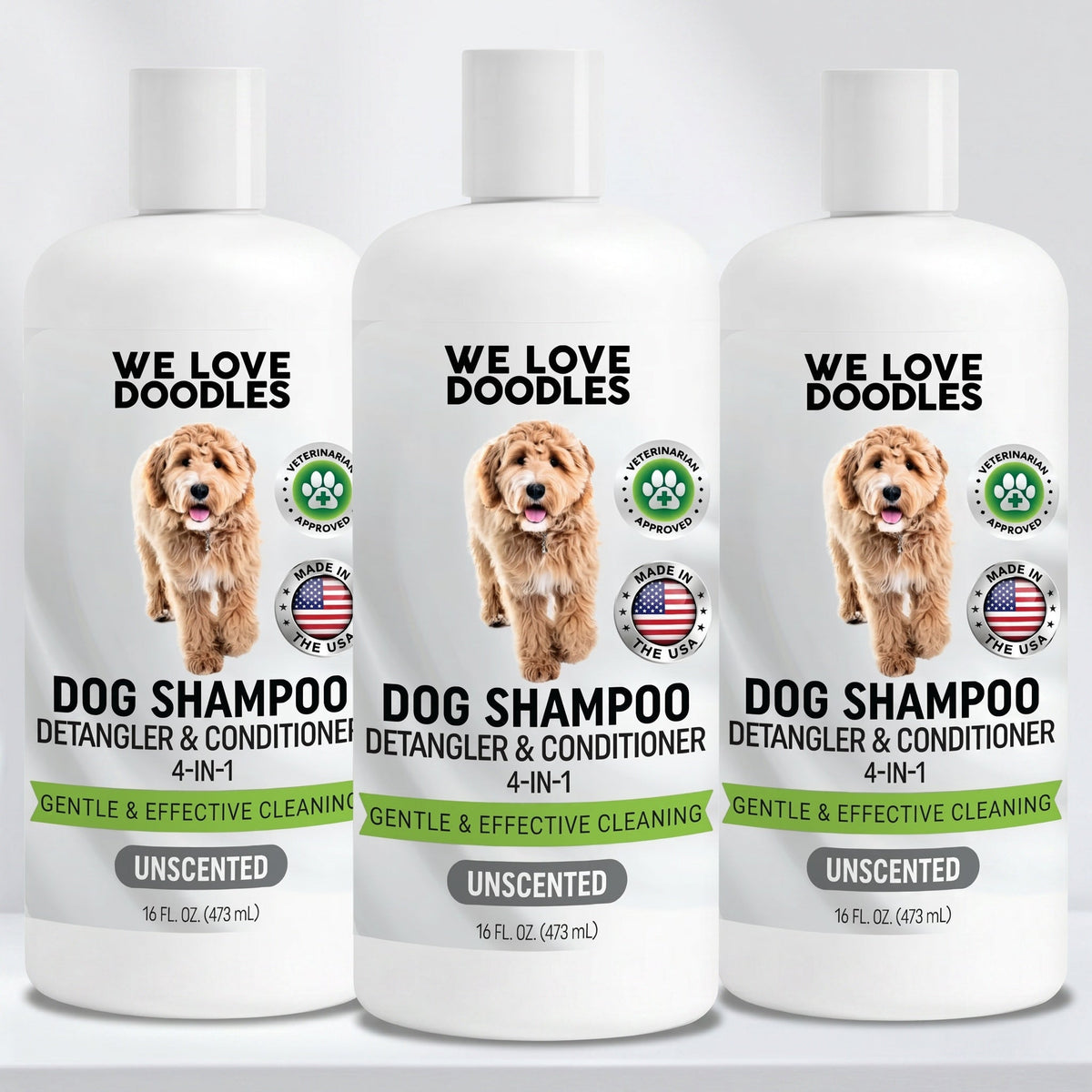 Dog Shampoo 4-in-1 (3 Pack)
