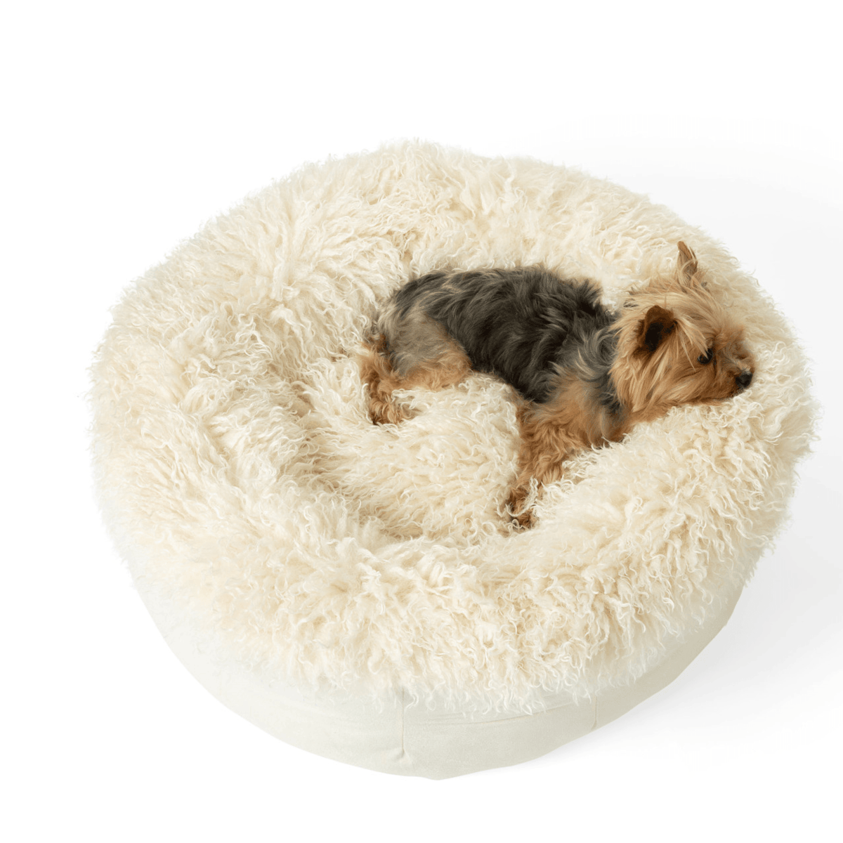 Luxe Faux Fur Donut Dog Bed for Small Dogs - American Bark Bliss