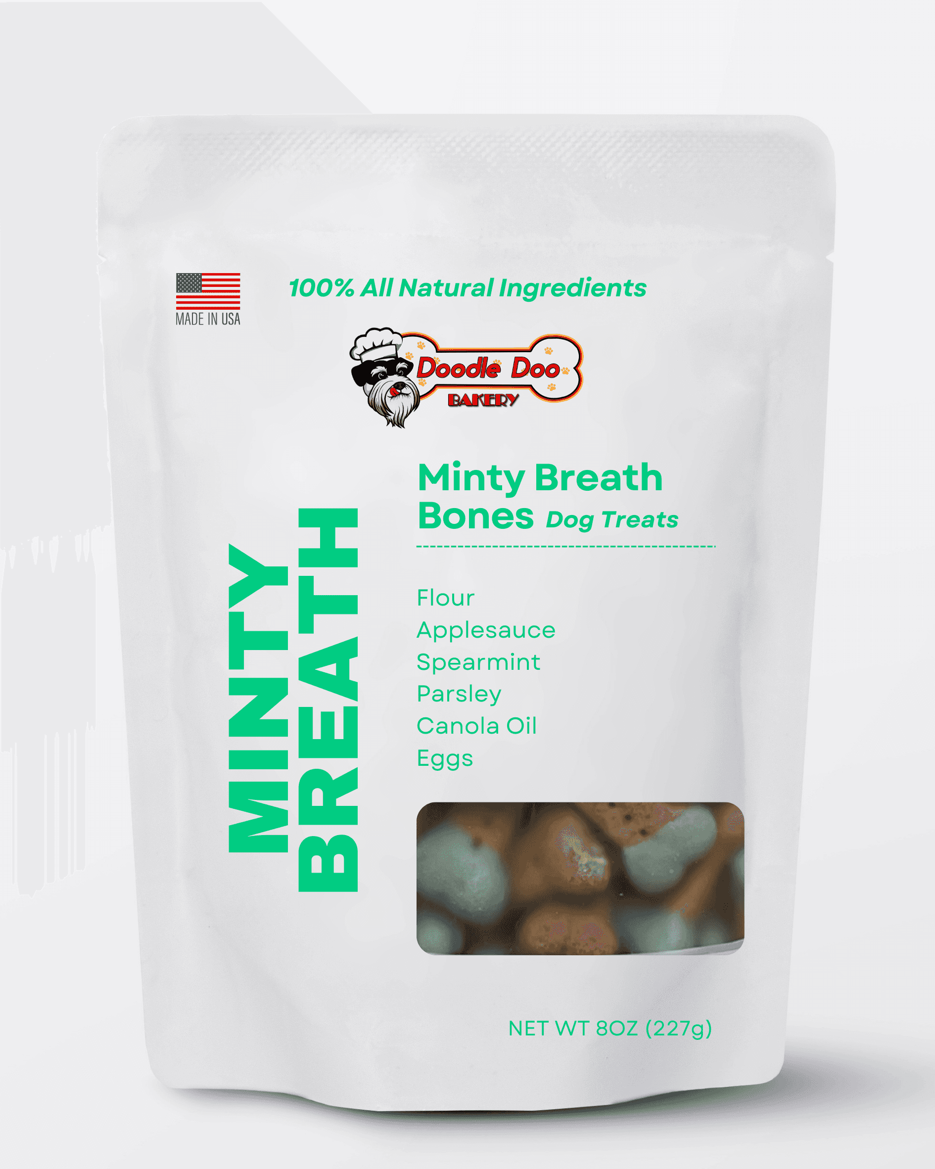 🍃Homemade Dog Treats - Minty Breath Blend Dog Snacks 1/2lb. - American Bark Bliss