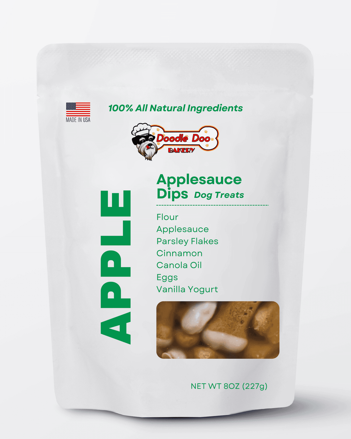 Homemade Dog Treats - 🍏 Applesauce Dips Treat 1/2lb 🍦 - American Bark Bliss