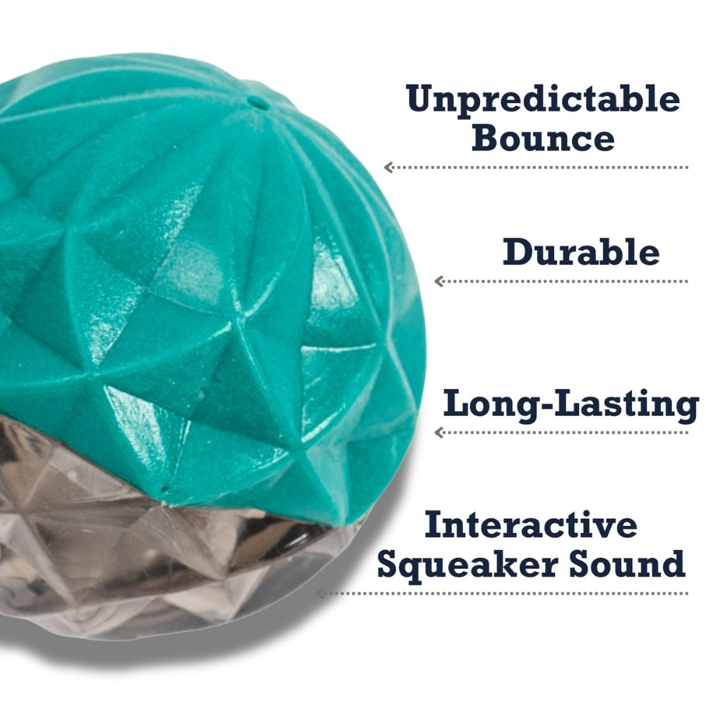 Country Living Geometric Textured TPR Ball Dog Toy, 3.6 in